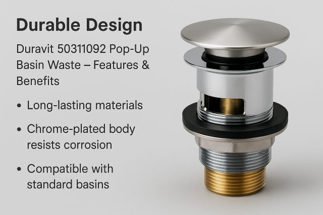 Durable Design: Duravit 50311092 Pop-Up Basin Waste – Features & Benefits